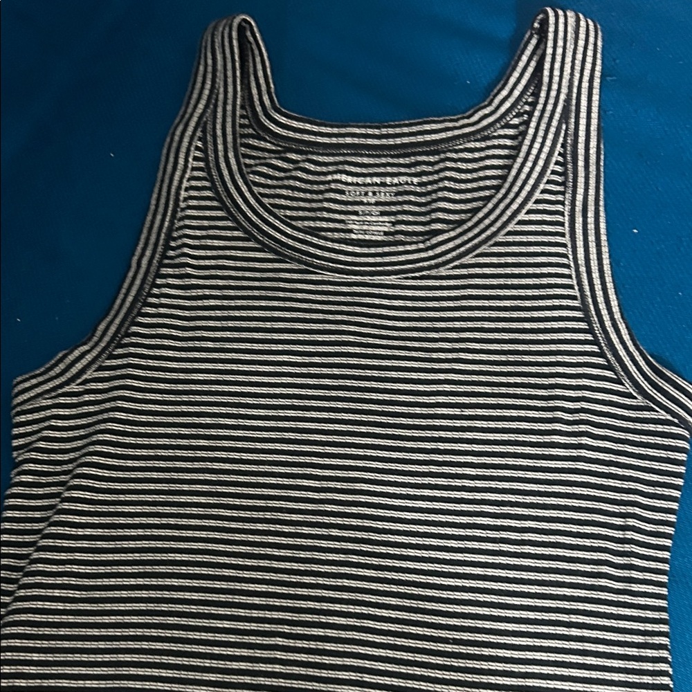 American Eagle Outfitters Black and White Striped Tank Top - Picture 4 of 4